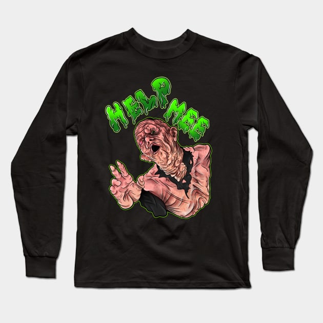 Help meee Long Sleeve T-Shirt by wet_chicken_lip